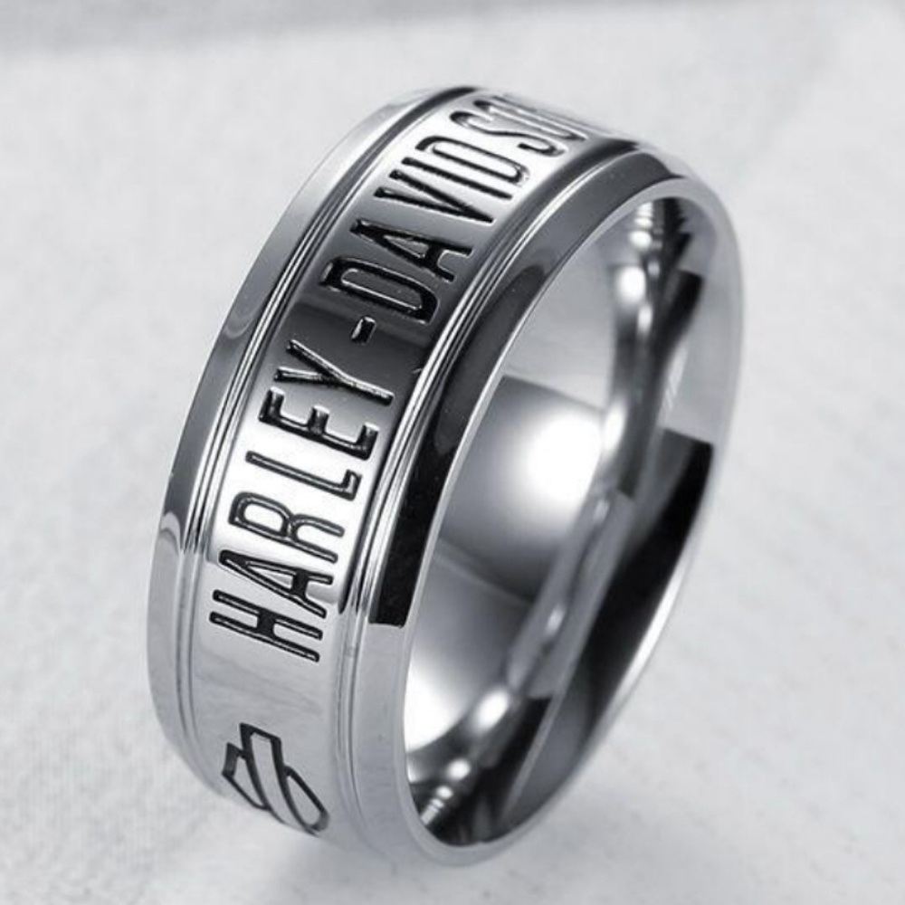 Harley Davidson mens ring stainless steel